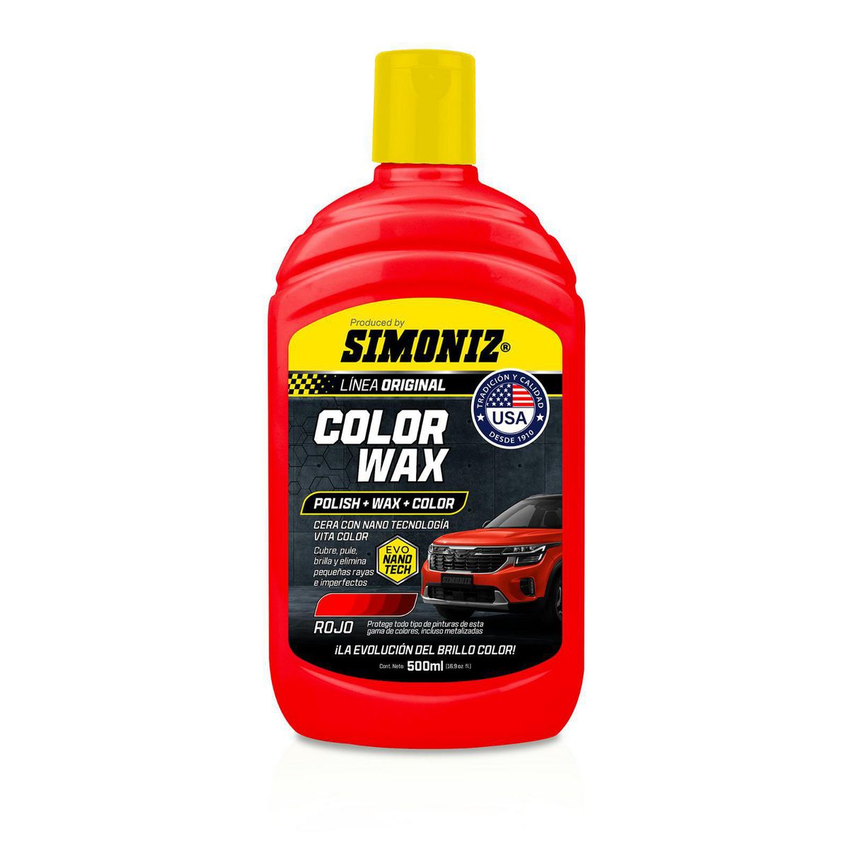SIMONIZ - Cera Color Wax Simoniz con Nano Tecnología Rojo 500ML