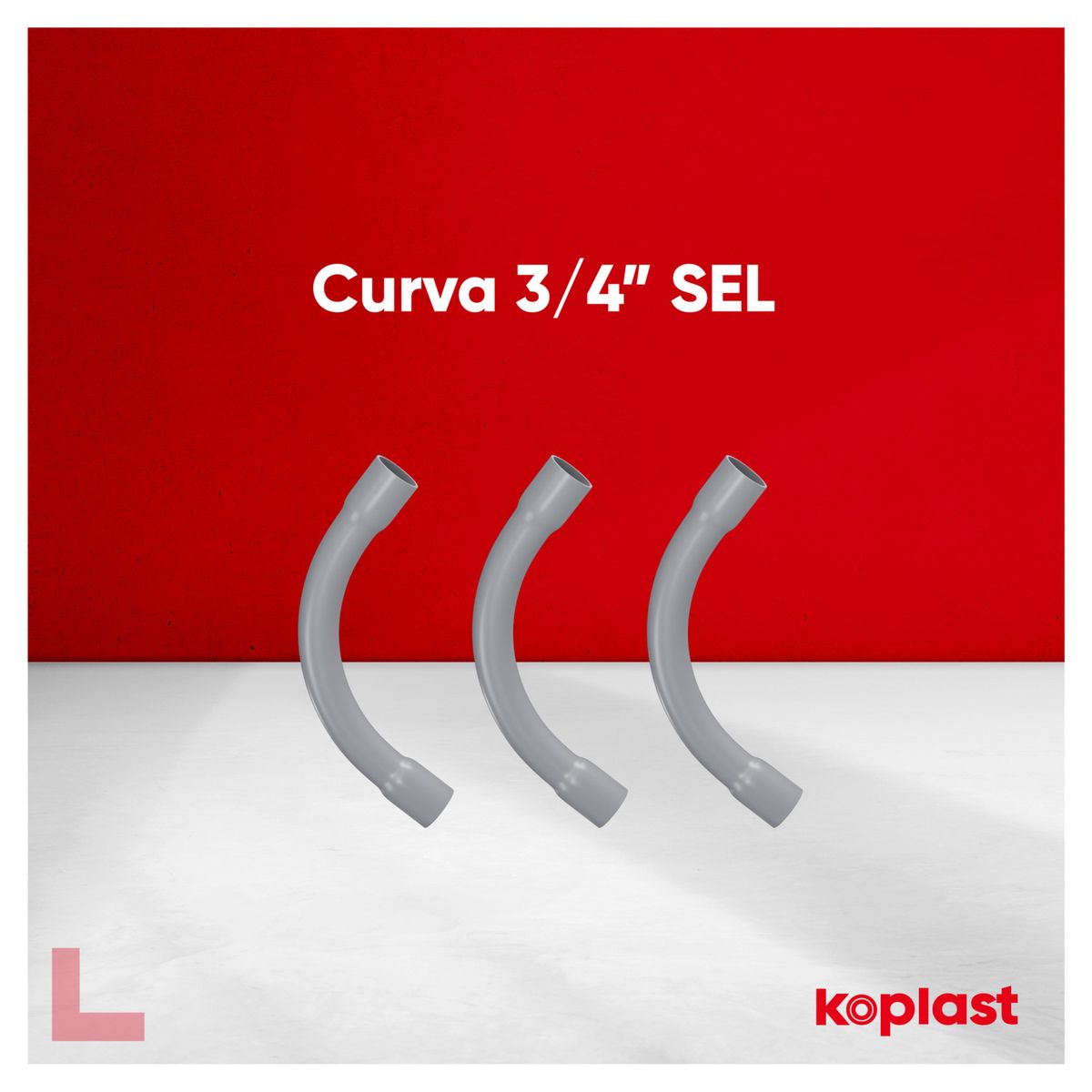 KOPLAST - Curva de luz SEL PVC 3/4" Koplast