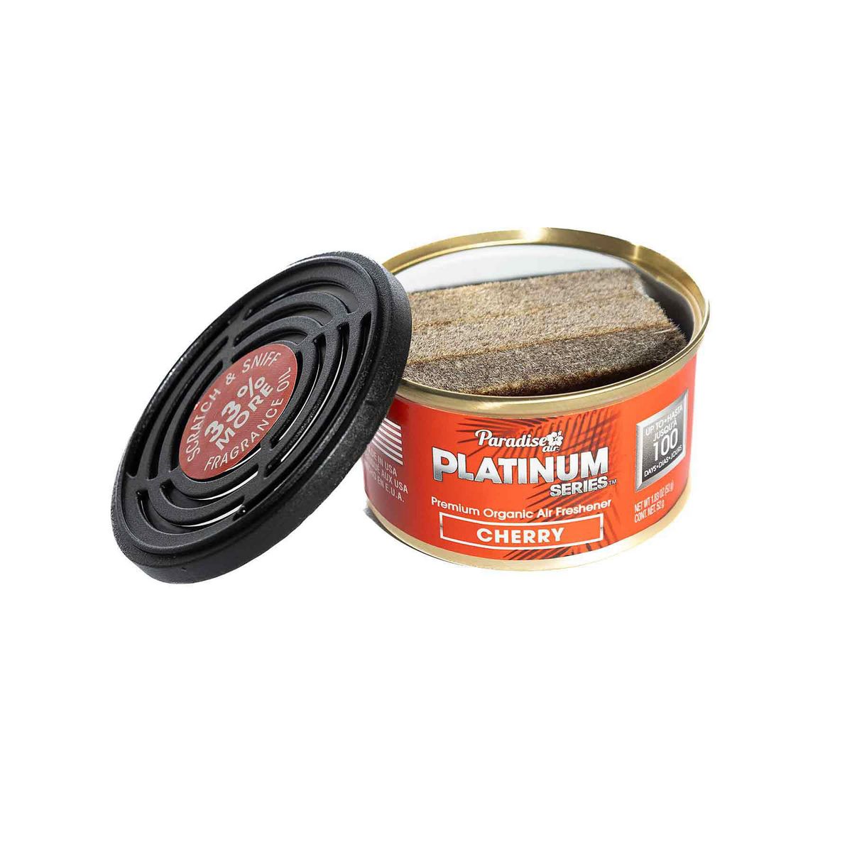 PARADISE - Ambientador para Auto Paradise Air Platinum Lata Organica 52gr - 100 dias
