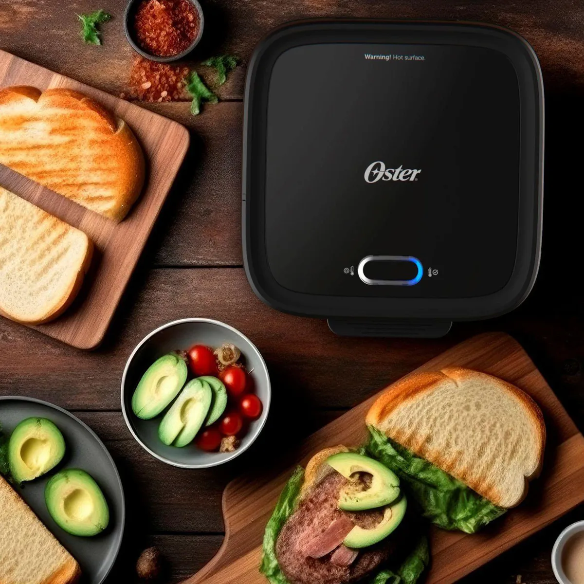 OSTER - Sandwichera con Plato Hondo Oster