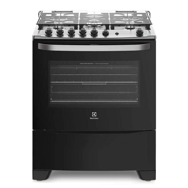 ELECTROLUX - Cocina Electrolux a Gas 5 Hornillas Triple Llama Negro