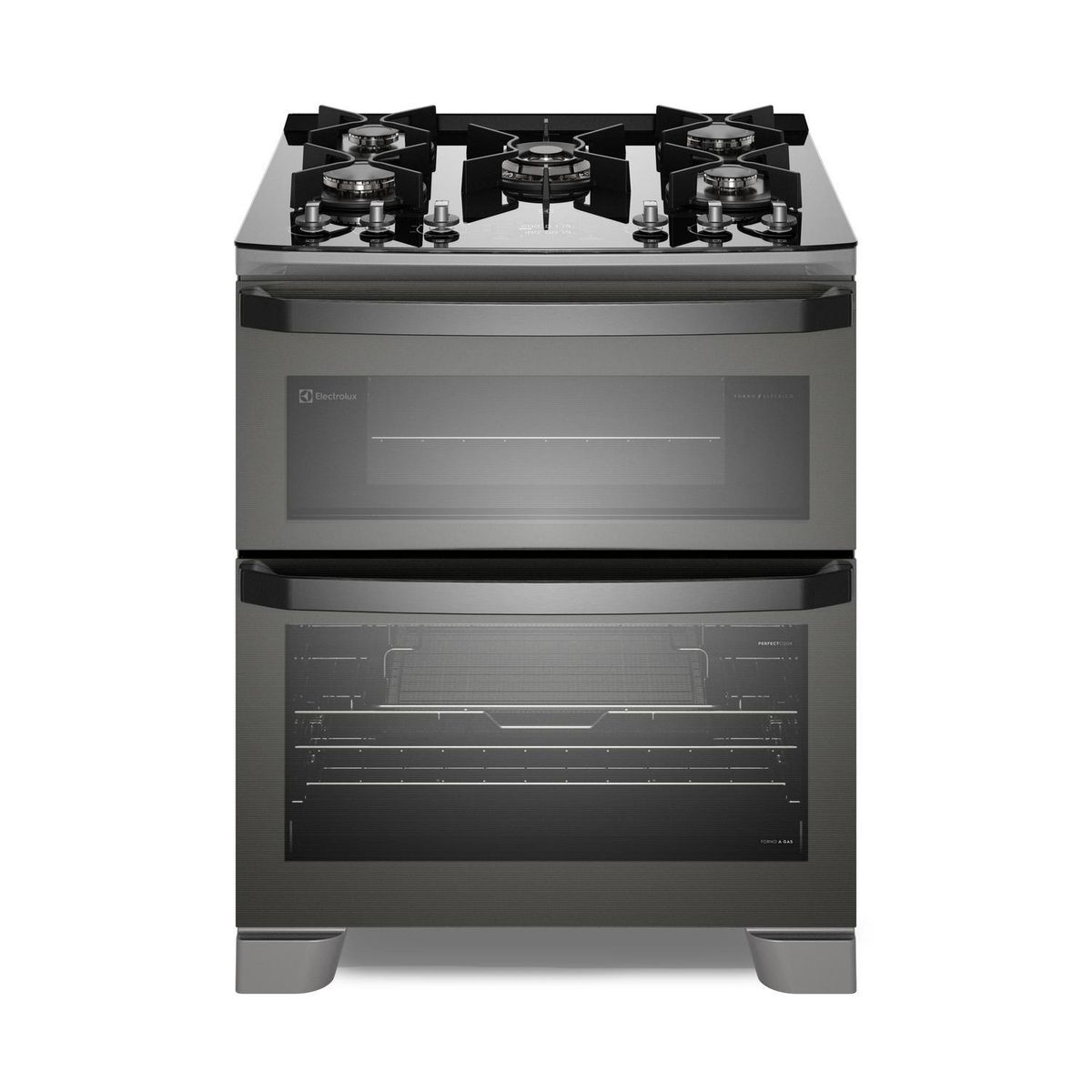 ELECTROLUX - Cocina Electrolux a Gas 5 Hornillas Triple Llama Gris