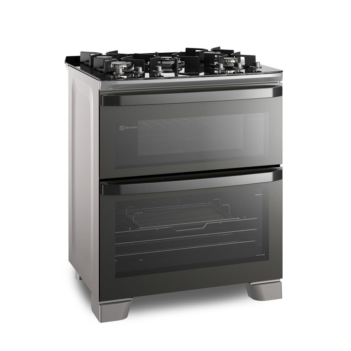 ELECTROLUX - Cocina Electrolux a Gas 5 Hornillas Triple Llama Gris