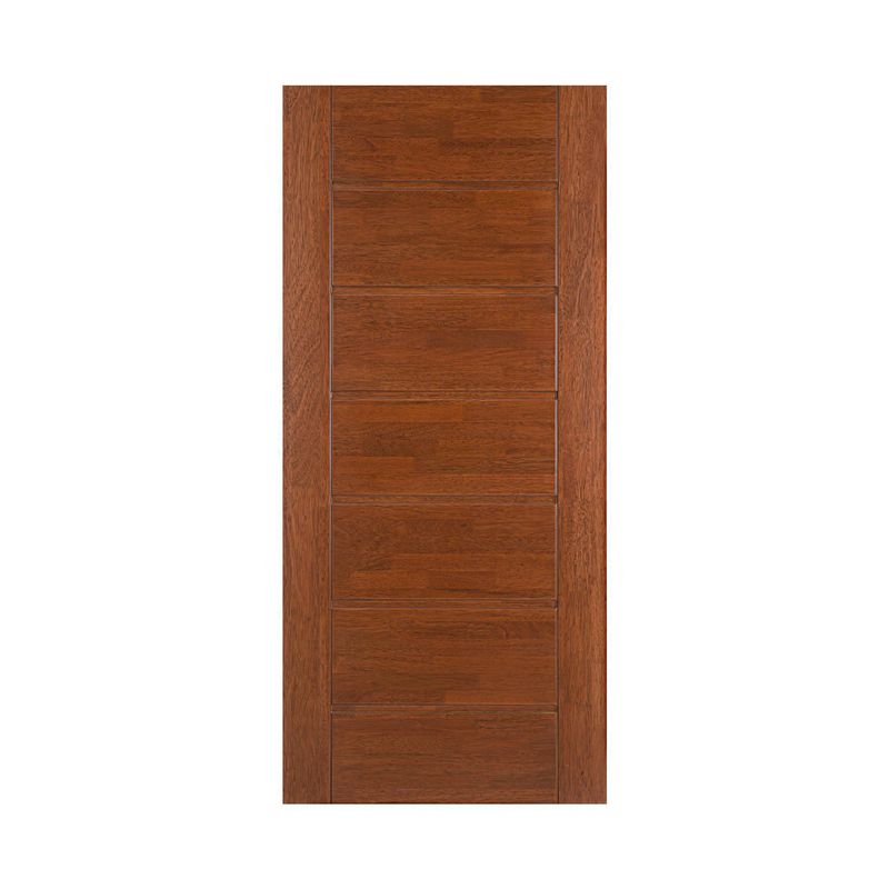 DIMFER - Puerta Exterior Madera Tornillo Mach. Nat. Bisel Granada 45X850X2070