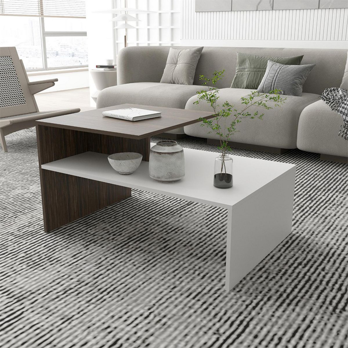 2020 HOME - Mesa de Centro Luna Blanco/Nogal