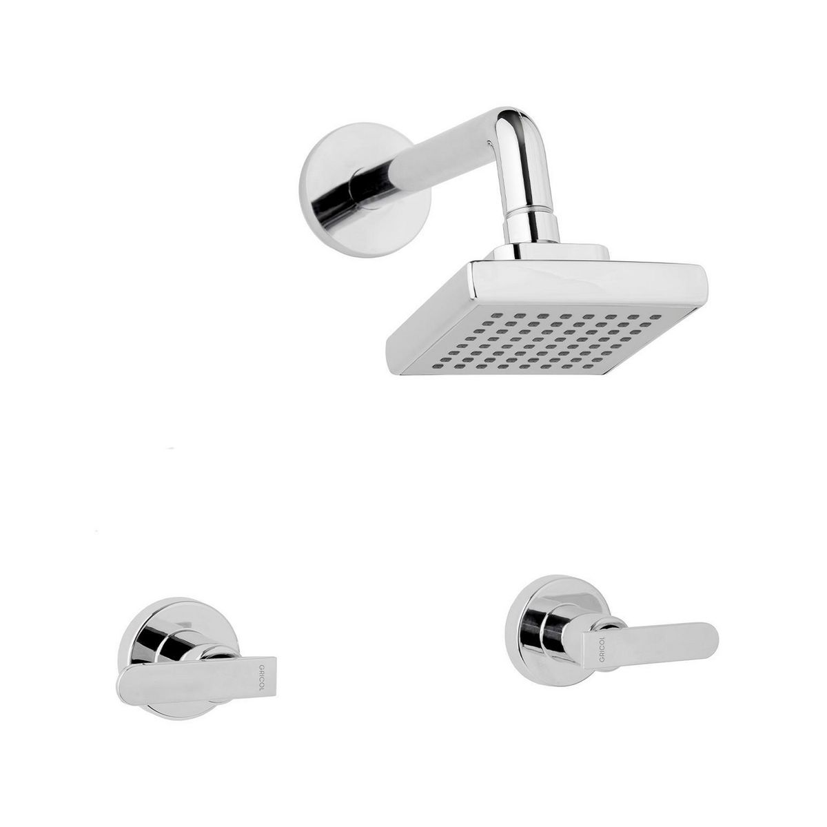 GRICOL - Mezclador Ducha 8" en Bronce con Unión Universal Piana