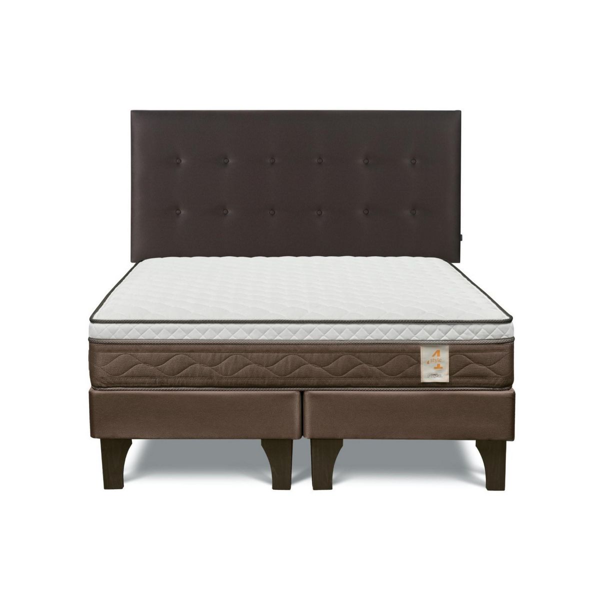 ROSEN - Cama Europea New Style 4 Plus Queen + Cabecera West