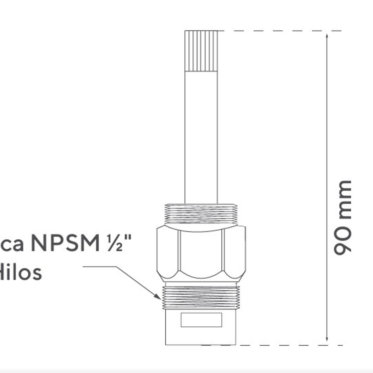 GRICOL - Vastago Ducha Cierra a La Derecha Bronce