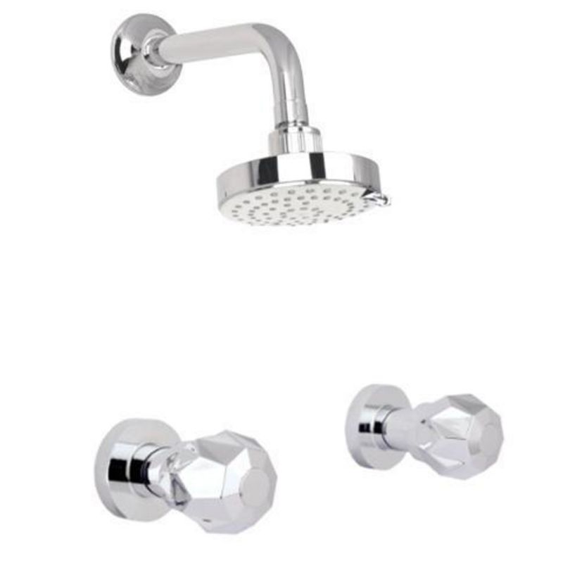 GRICOL - Mezclador Ducha 8" en Bronce sin Union Universal Platino