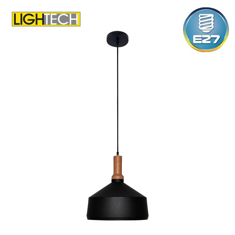 LIGHTECH - Colgante Mady Black Max E27 60W