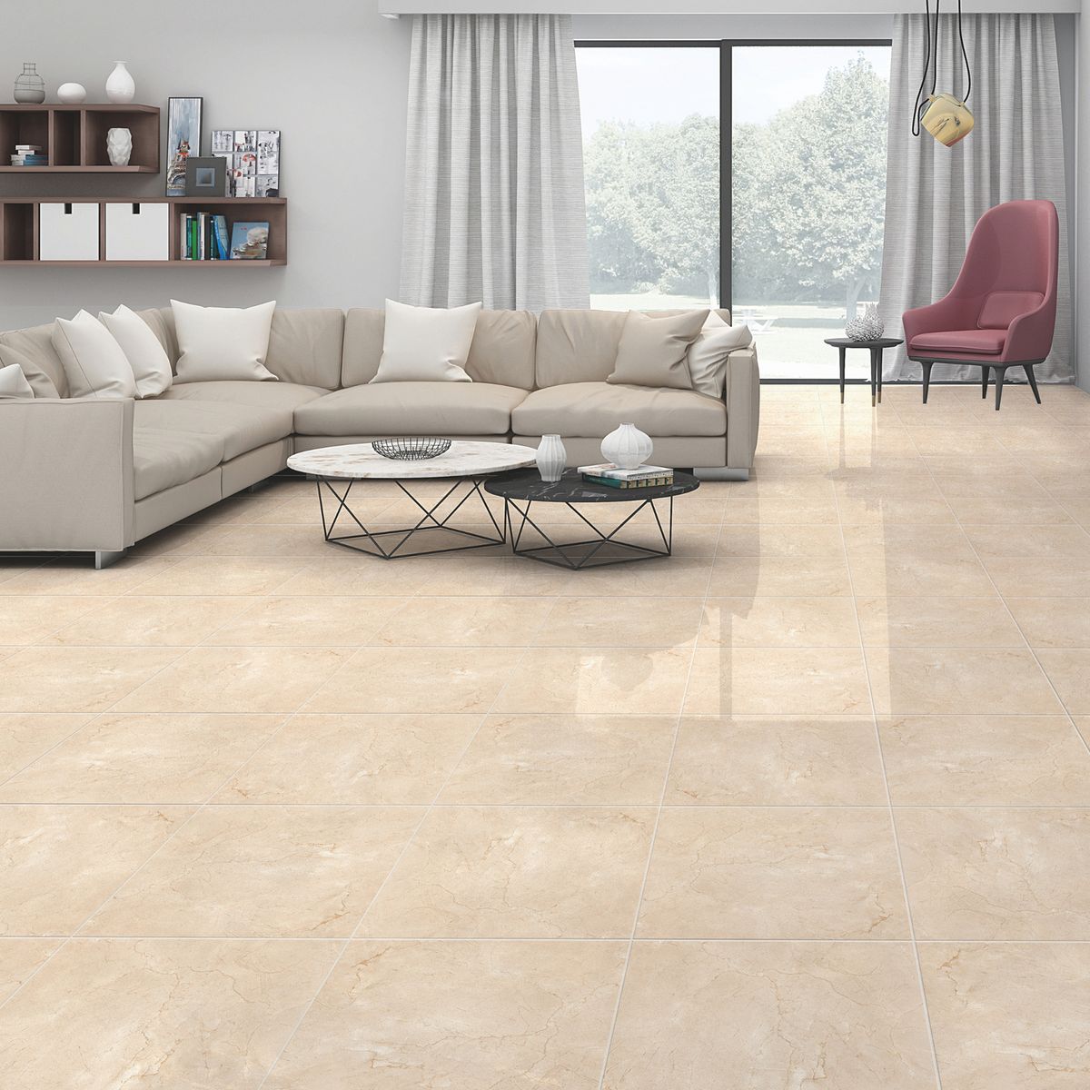 CELIMA - Cerámica Beige 45x45 Rústicas Brillante 2.23 m2