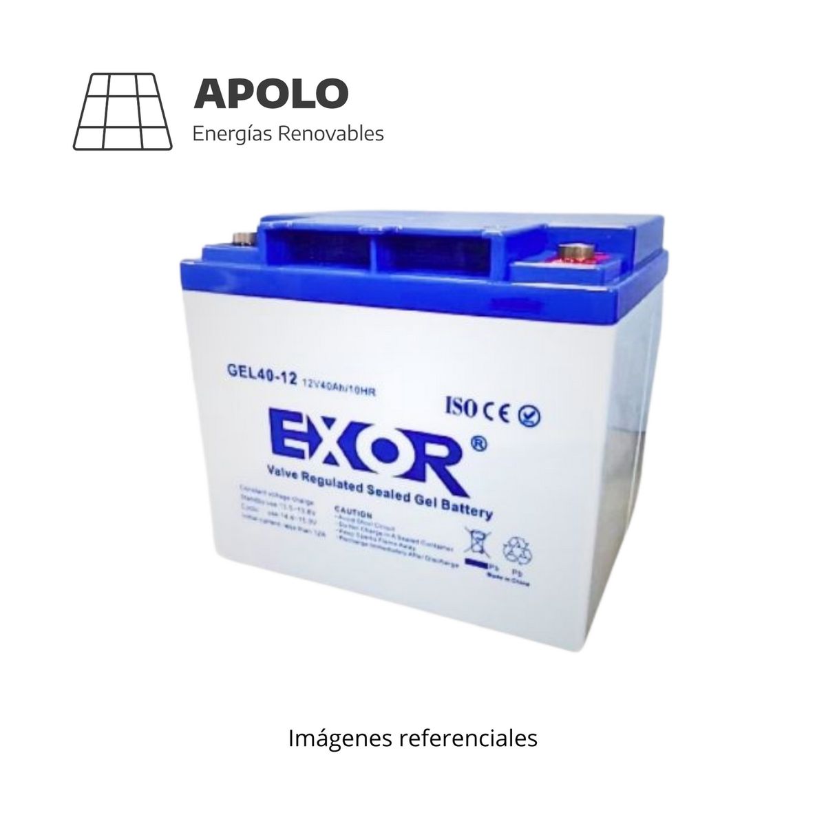 APOLLO - BATERIA EXOR APOLO 12V 40AH