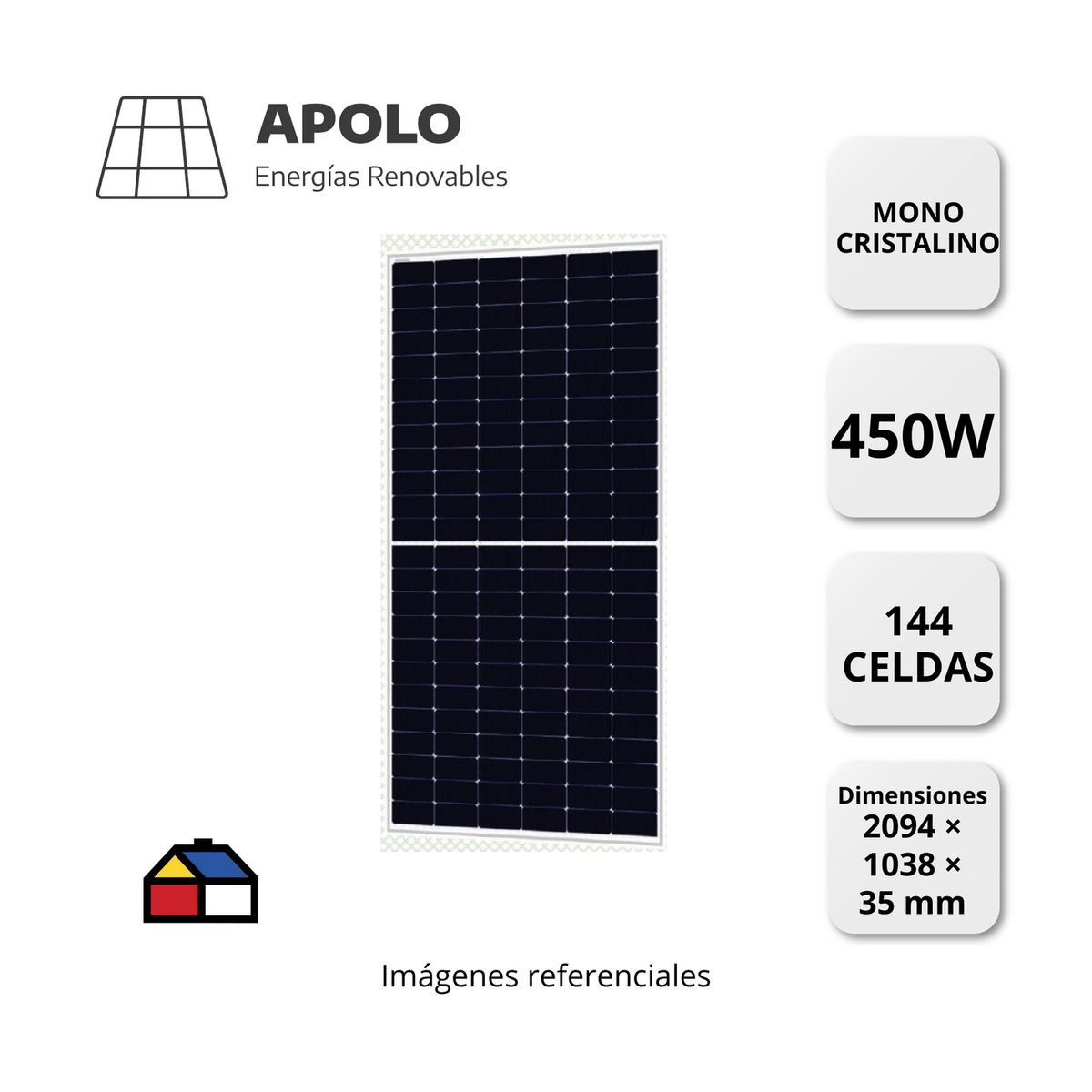 APOLLO - Panel Solar Renevp Apolo 450W Mono