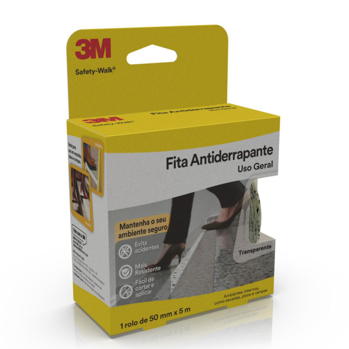 3M - Cinta Antideslizante Transparente 50mmx5m