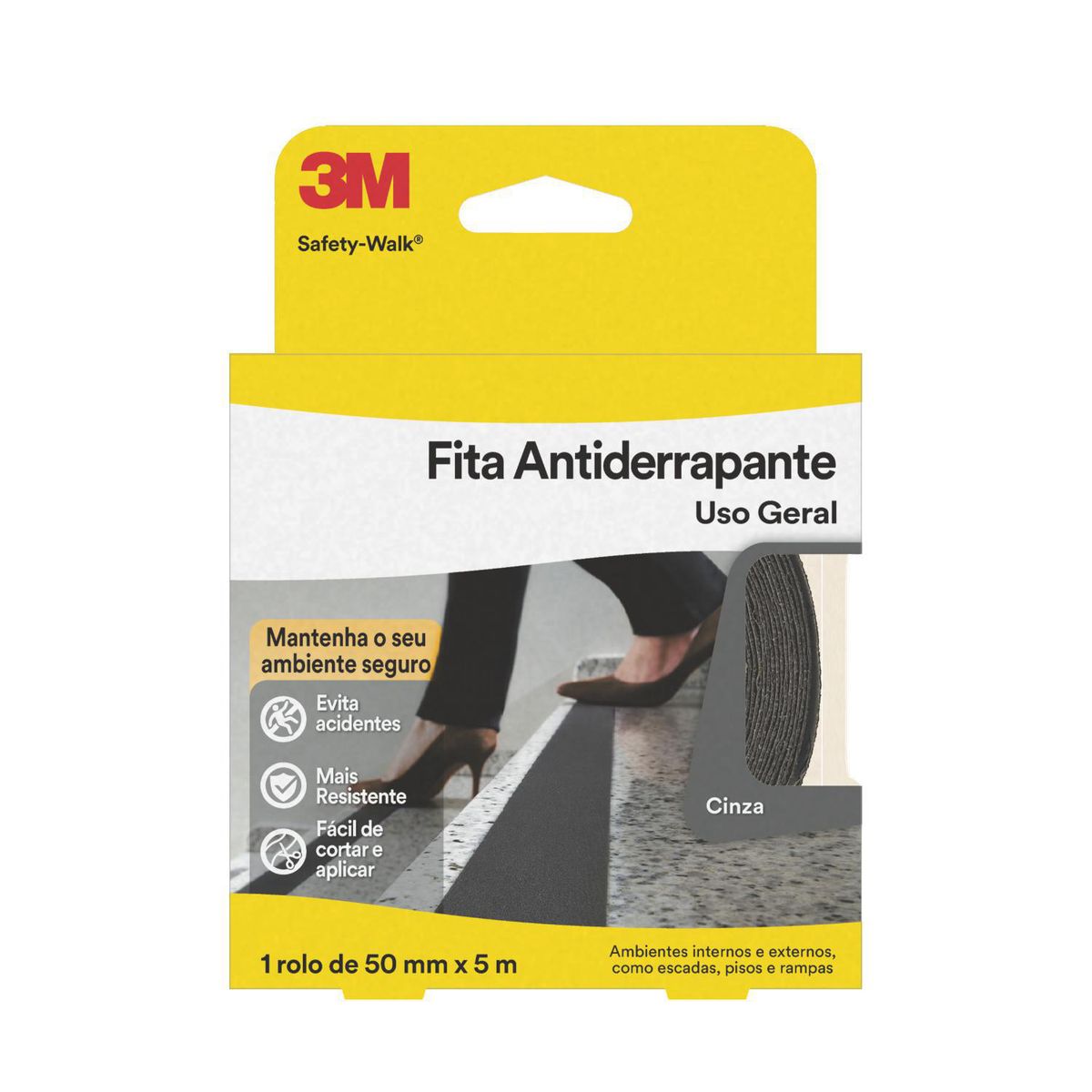 3M - Cinta Antideslizante Gris 50mmx5m