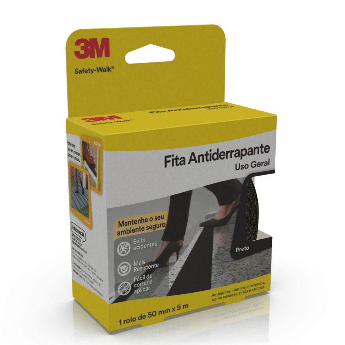 3M - Cinta Antideslizante Negro 50mmx5m