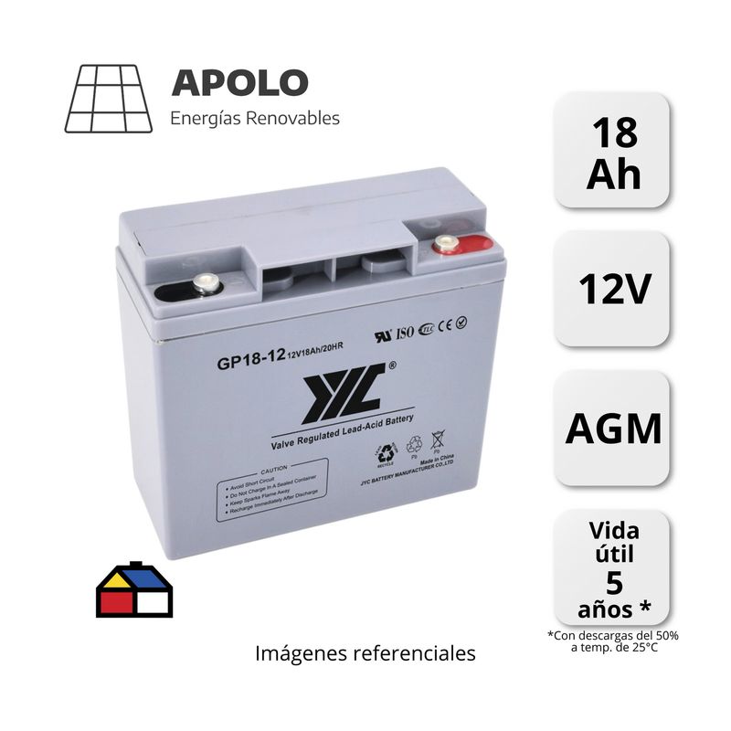 APOLLO - Bateria Jyc Apolo 12V ? 18Ah