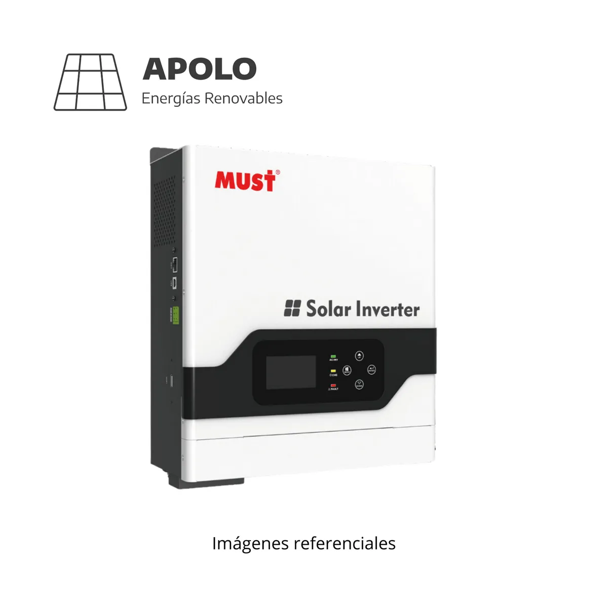 APOLLO - Inversor Must Apolo Inversor 1200W / 12V Controlador 20Ah