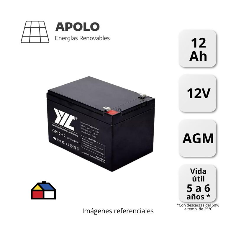 APOLLO - Bateria Jyc Apolo 12V ? 12Ah