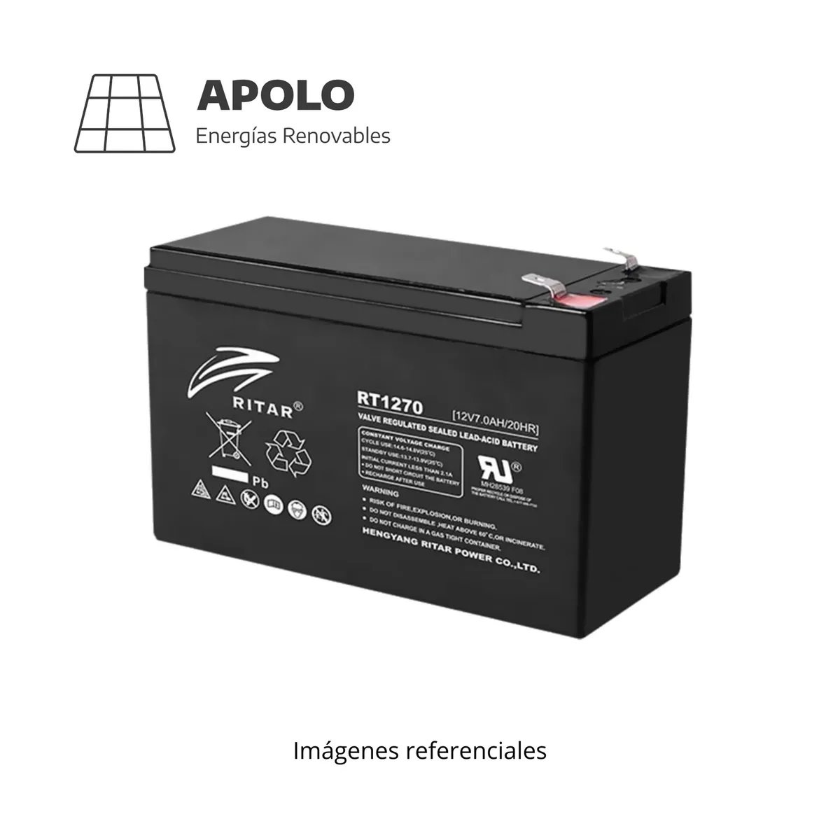APOLLO - BATERIA RITAR APOLO 12V 7AH