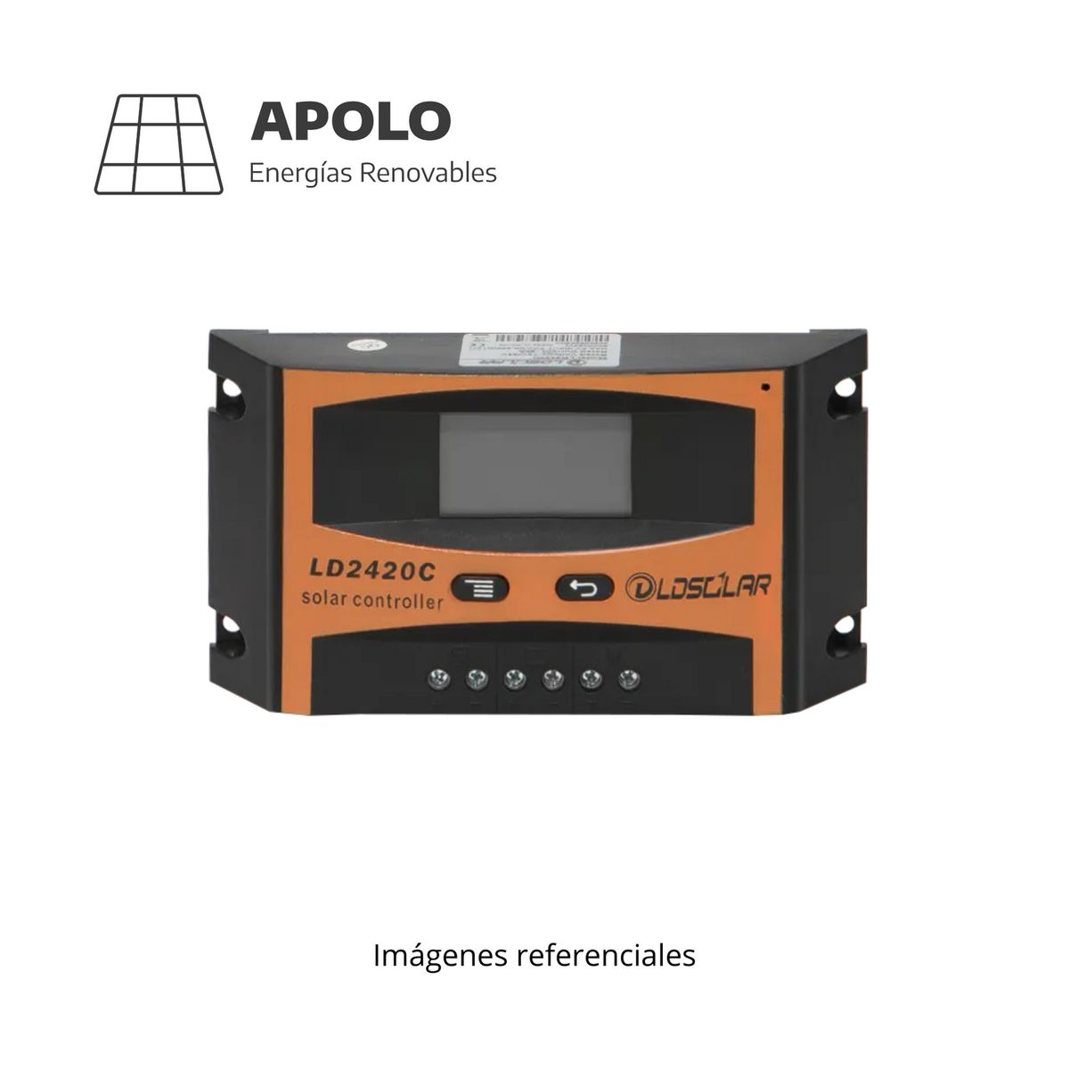 APOLLO - Controlador Ldsolar Apolo Ld S/Usb 12/24V 20Ah