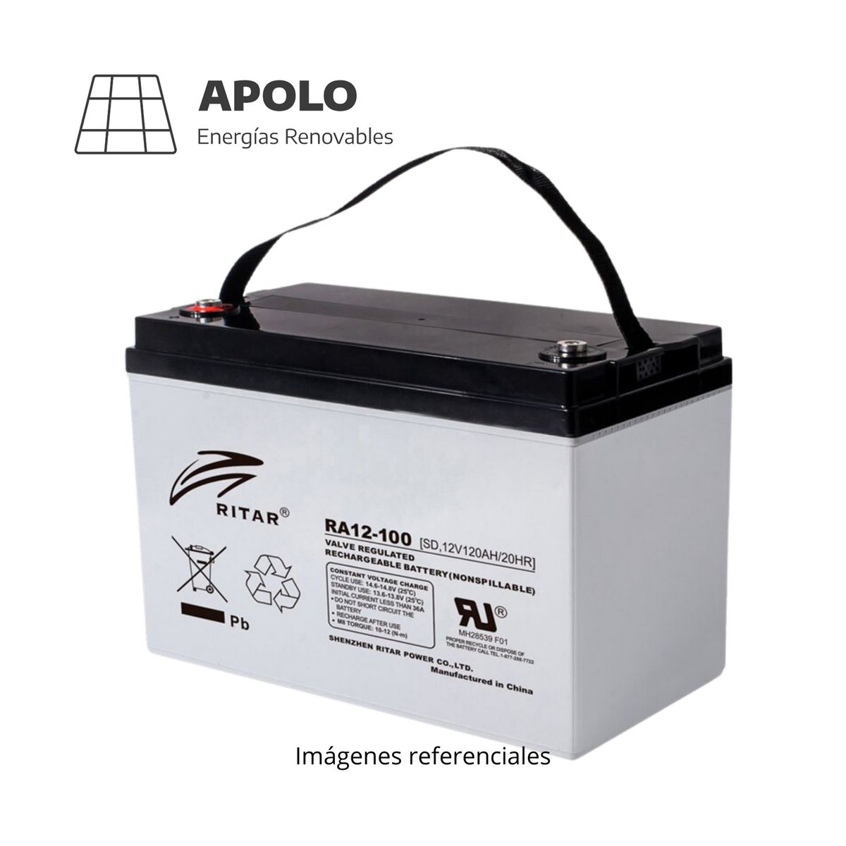 APOLLO - Bateria Ritar Apolo 12V ? 100Ah