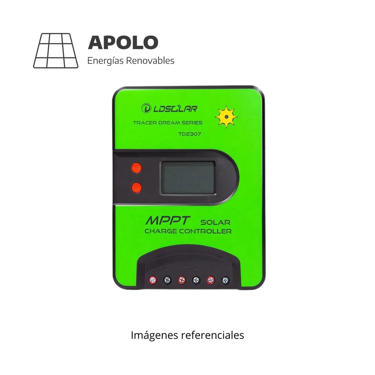 APOLLO - Controlador Ldsolar Apolo Mppt 2 C/Usb 12V/24V 20Ah ? 75V