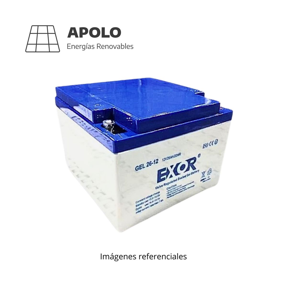 APOLLO - BATERIA EXOR APOLO 12V 26AH