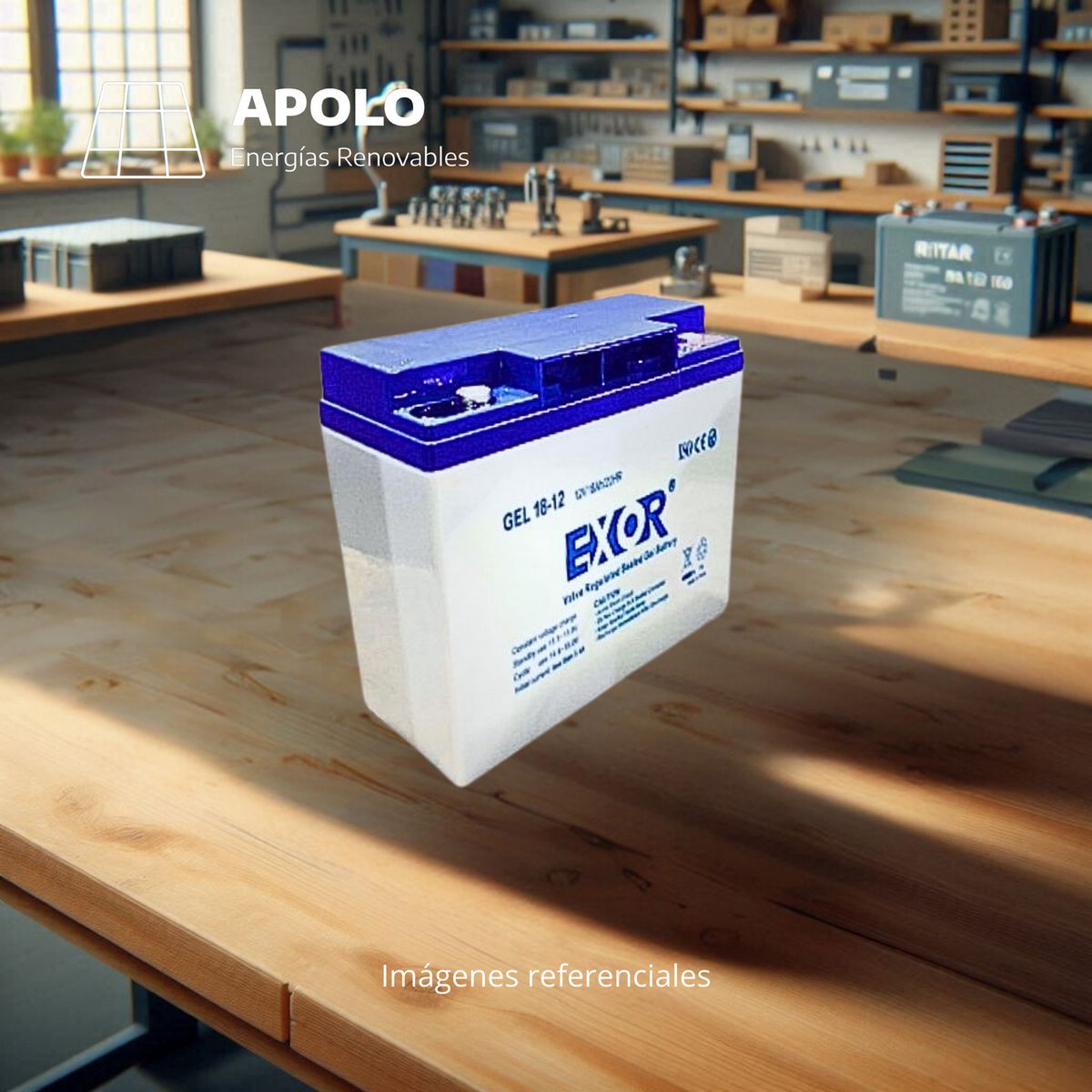 APOLLO - BATERIA EXOR APOLO 12V 18AH