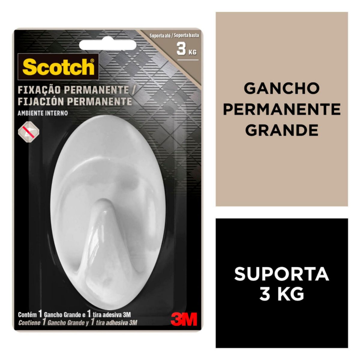 SCOTCH - Gancho Permanente Scotch Grande 3Kg