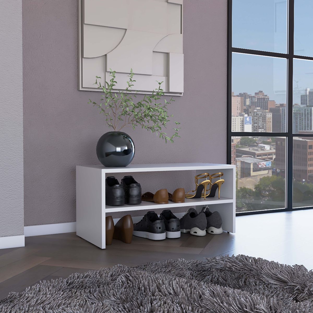 TUHOME - Zapatero Apilable 34,9x72x34.1 Cm X1 Unidad