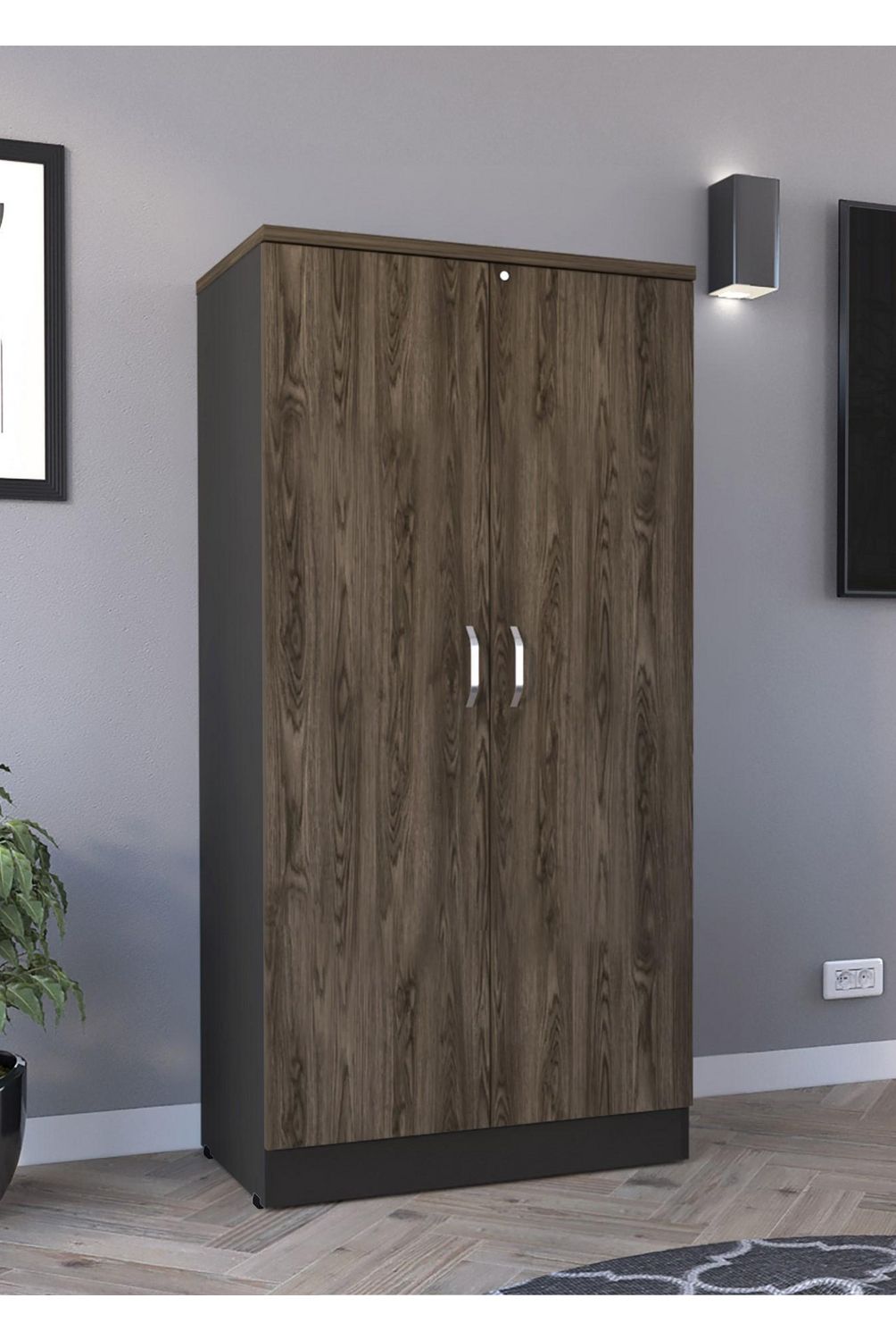 TUHOME - Estante Librero Home Office 2 Puertas