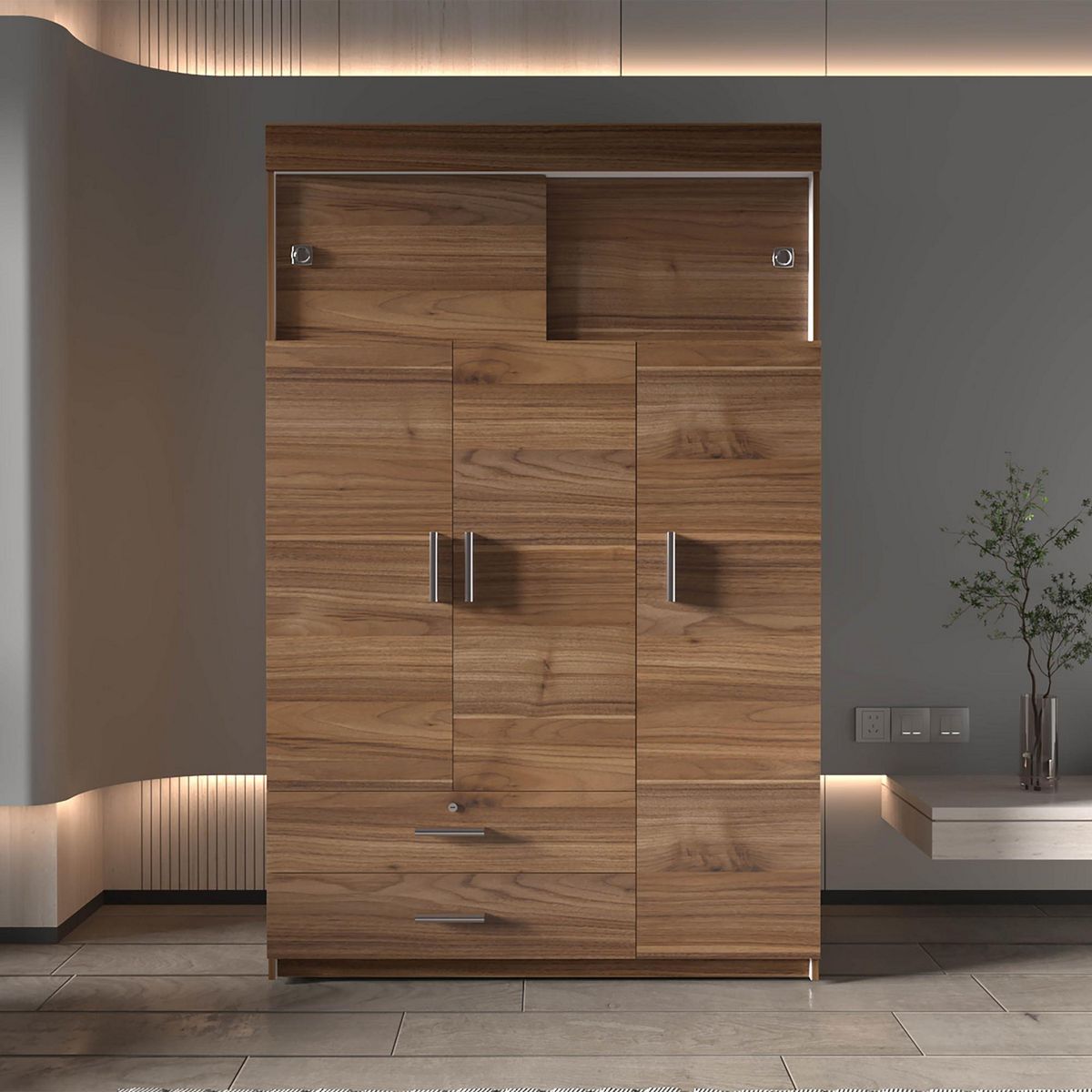 TUHOME - Ropero Gales 5 Puertas 2 Cajones Z-120