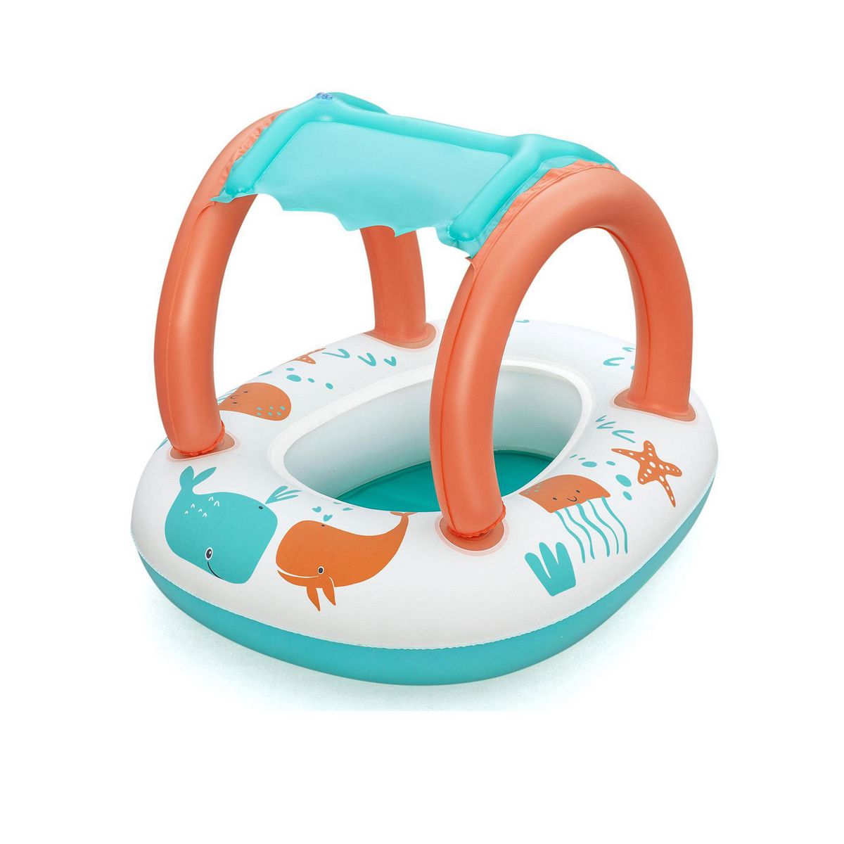 BESTWAY - Flotador para niños Infantil con Techo Diseño Barco