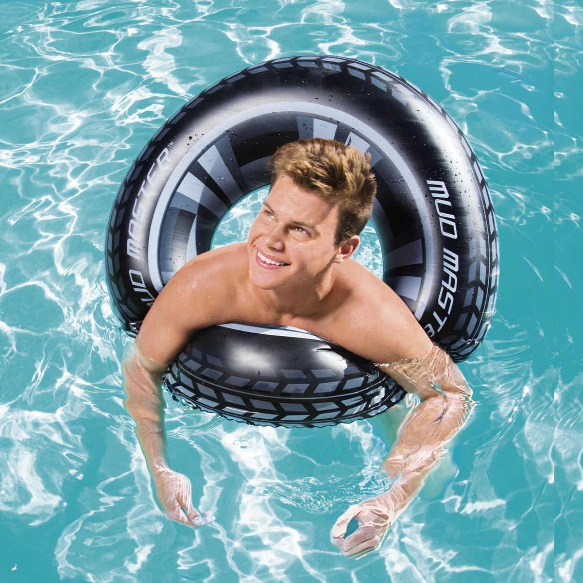 BESTWAY - Flotador Neumático Negro 80x19x80 cm