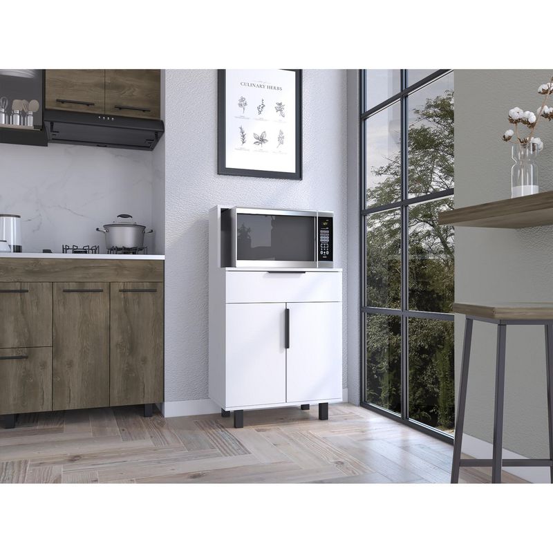 TUHOME - Mueble Microondas Oshawa 2 Puertas 1 Cajón