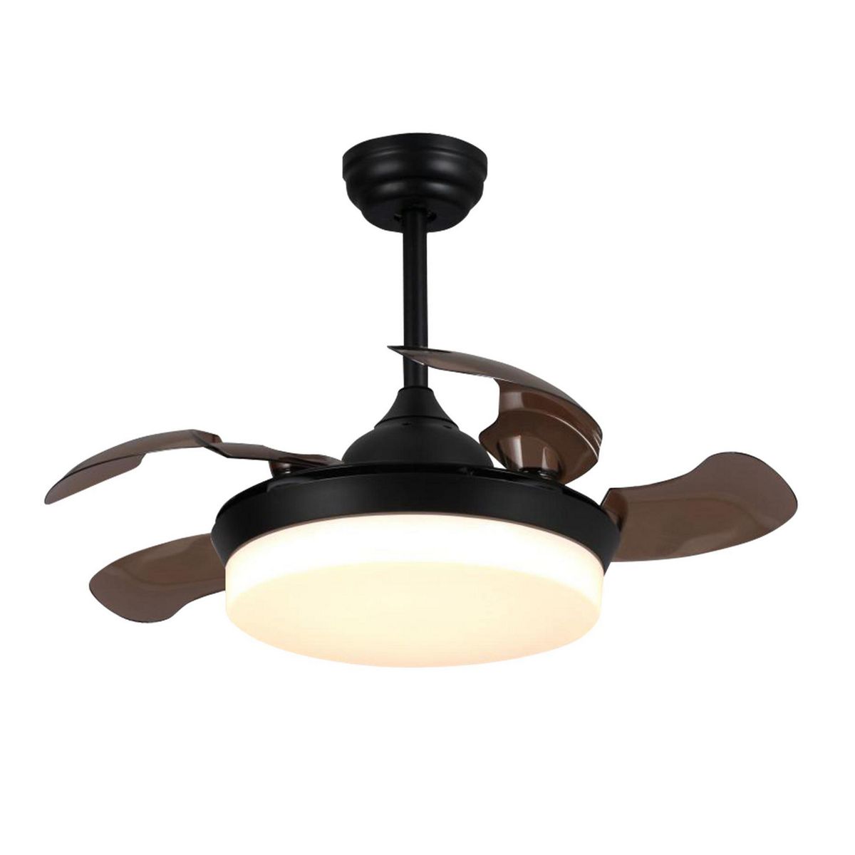 OPALUX - Ventilador Extensible Plafón Negro 40W