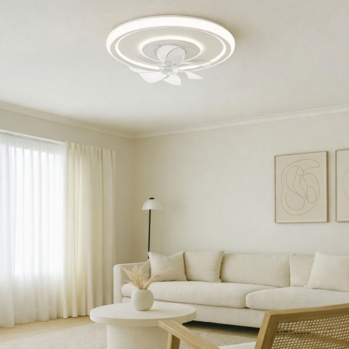 ILUMA - Ventilador Plafón 50W Blanco