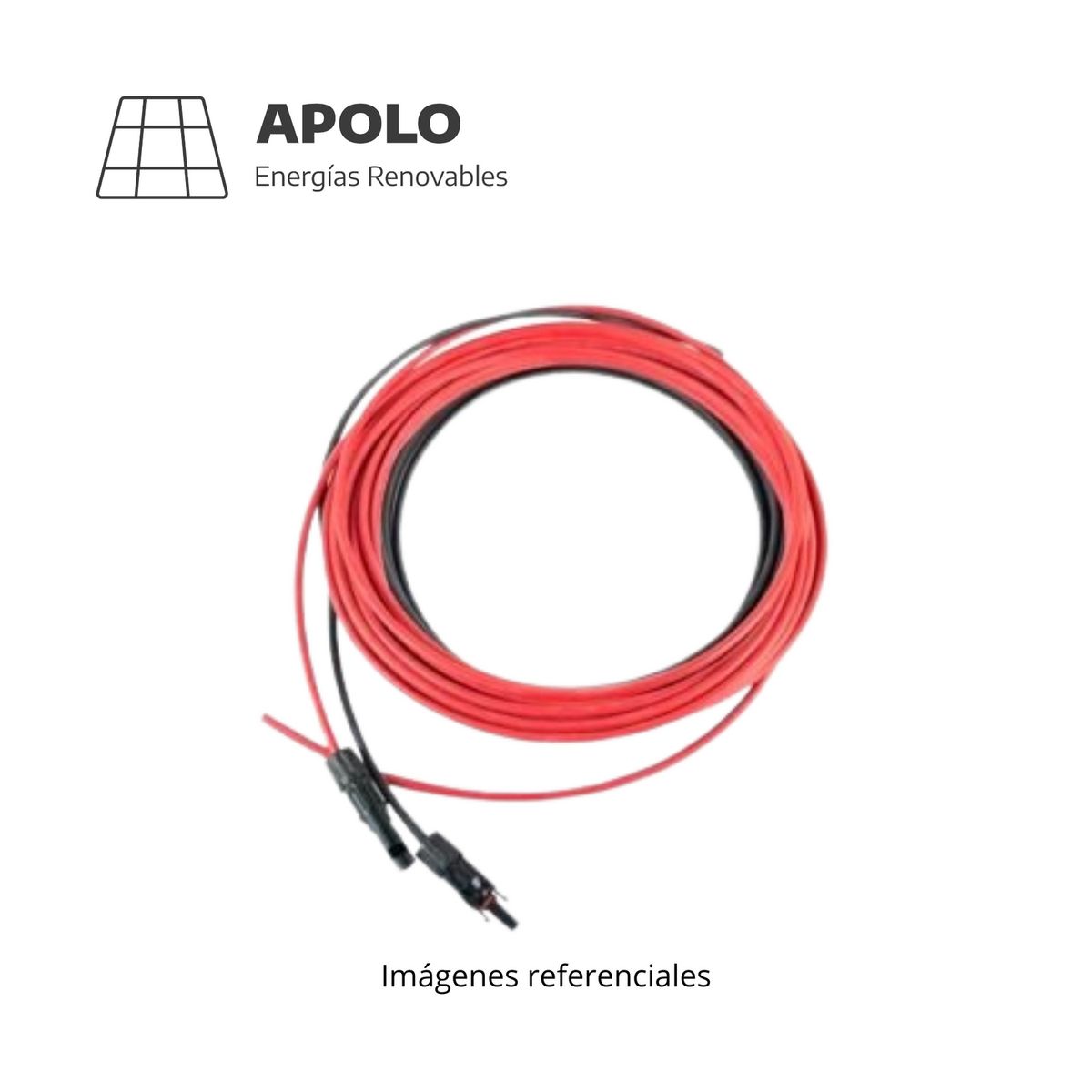 APOLLO - Kit Cables Apolo Panel Solar 5M + Bateria 8Awg 2 M Con Terminales