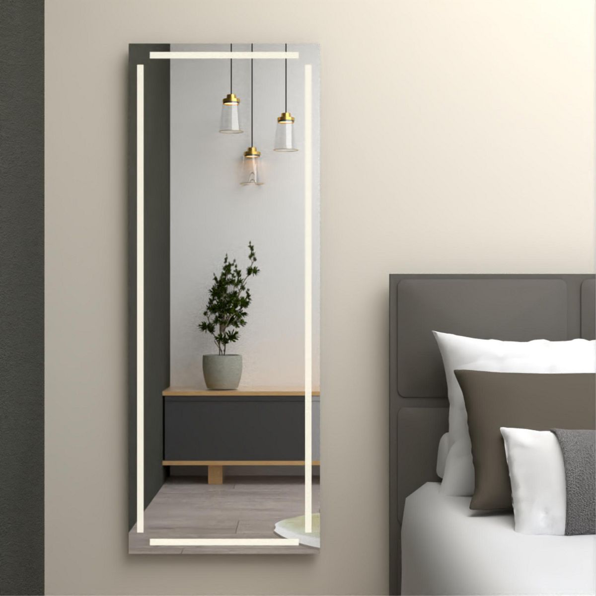 TUHOME - Espejo Rectangular con Marco Lugo