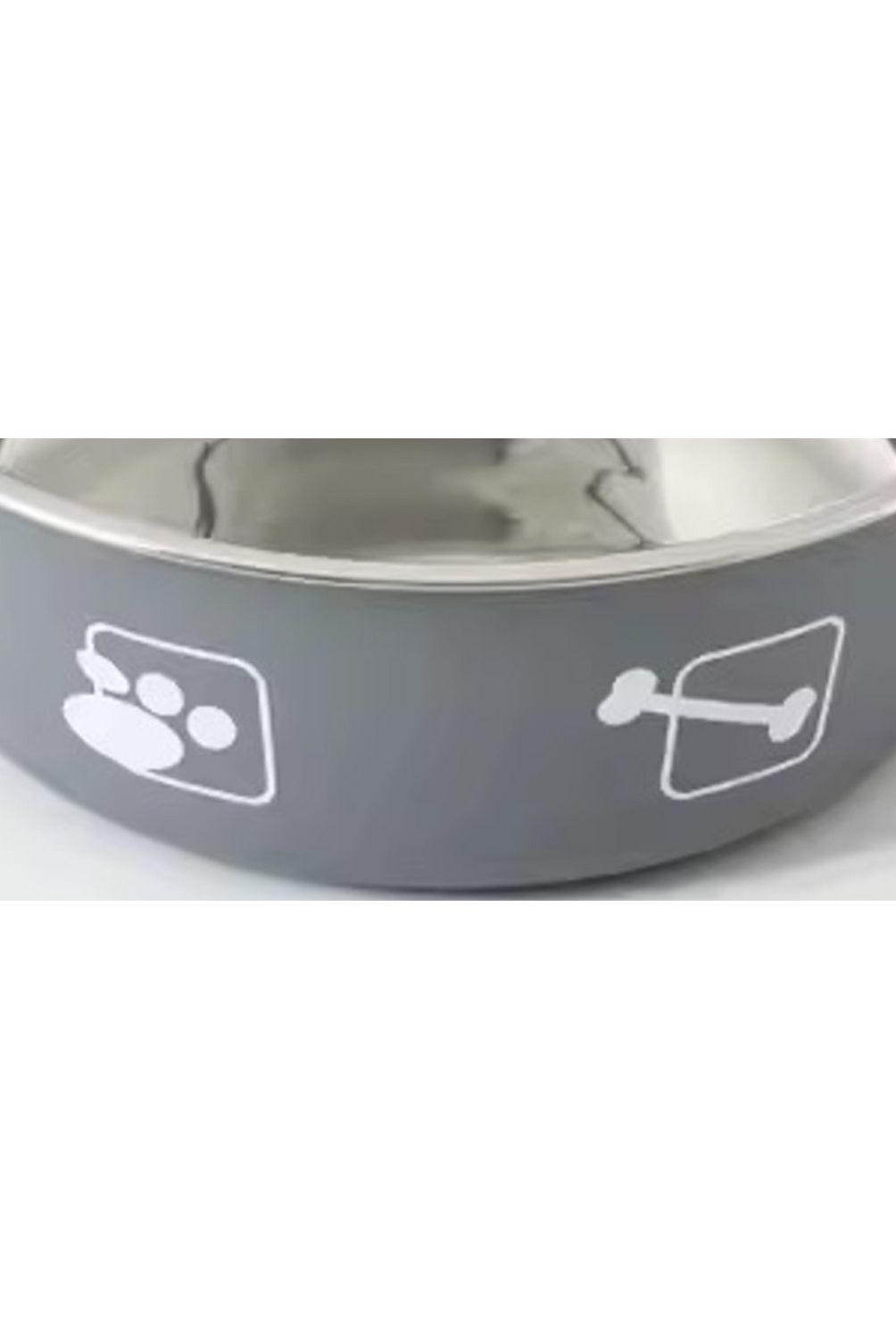 ACCECAN - Plato para Mascota Gris 430ml