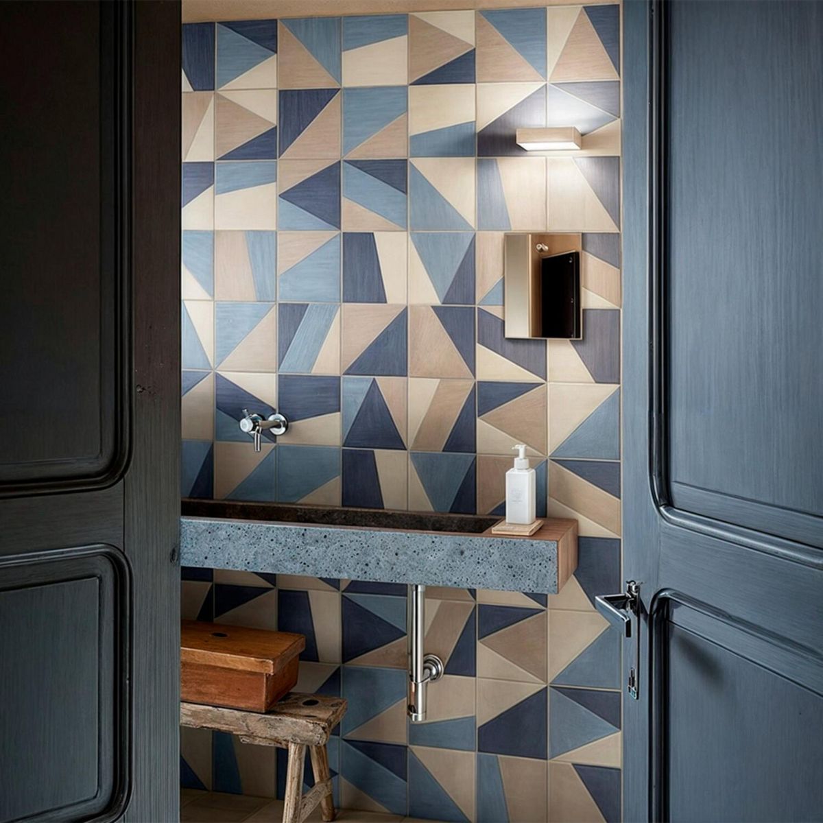 GRAIMAN - Porcelanato Azul Decorado 59x59cm 1.74m2 Neo blue