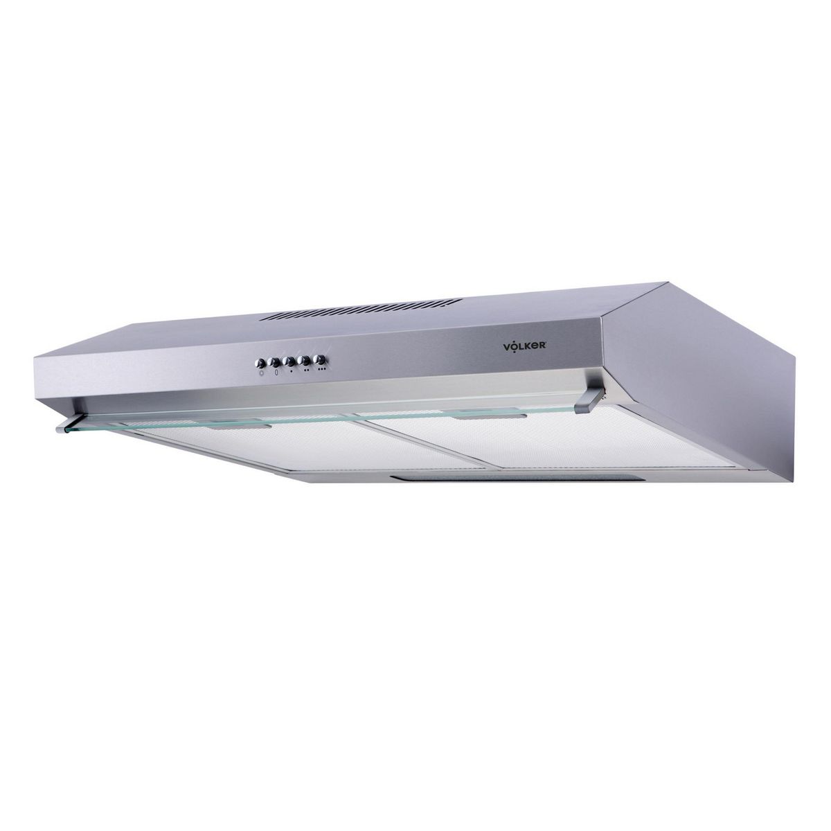 VOLKER - Combo Encimera a Gas 4 Hornillas CE60C5 Negro + Campana Extractora 60 cm CEX60A Blanco Volker