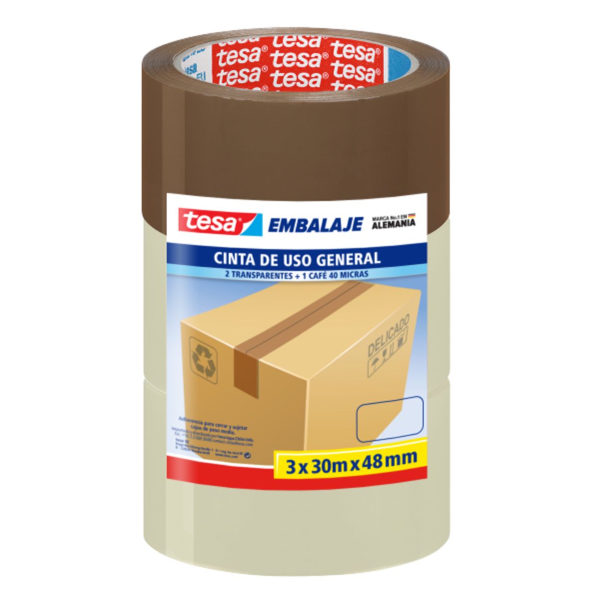 TESA - Pack 03 Unidades de Embalaje 48mmx30m