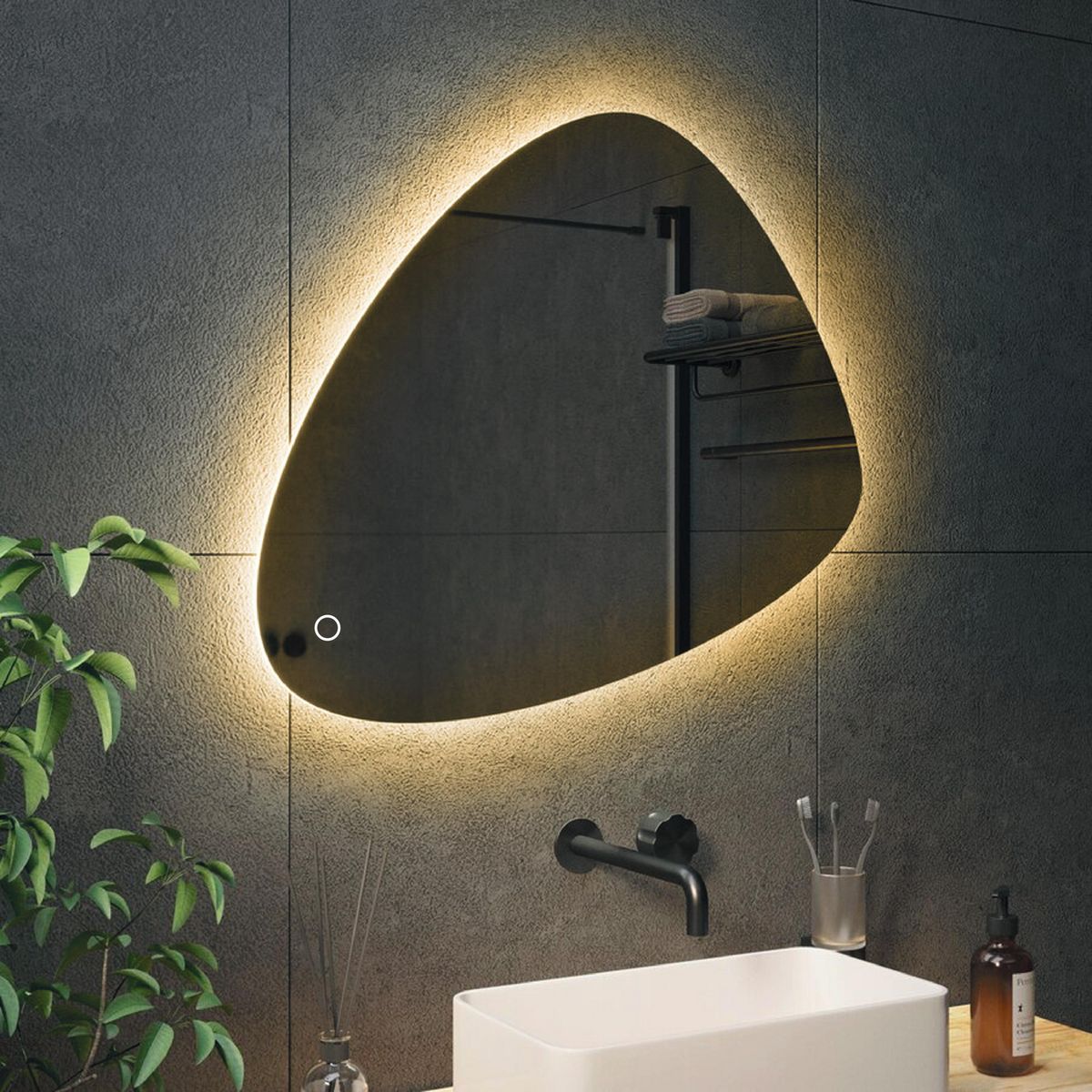 AMERICAN FURNITURE - Espejo LED 100x70 cm Marcela