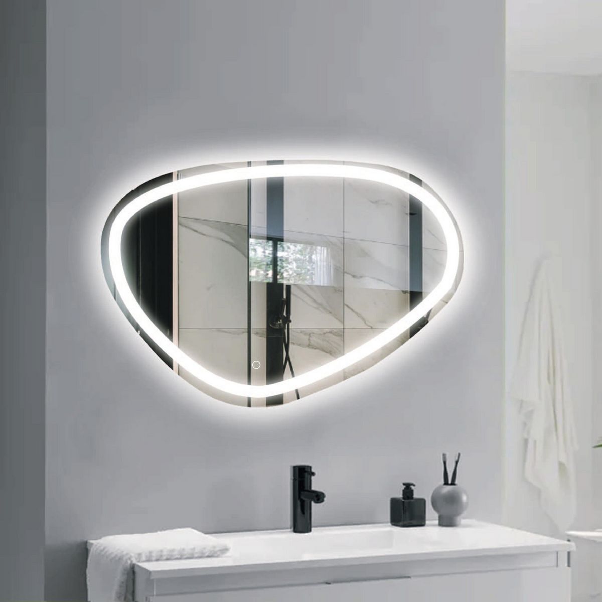 AMERICAN FURNITURE - Espejo LED 80x60 cm Montana