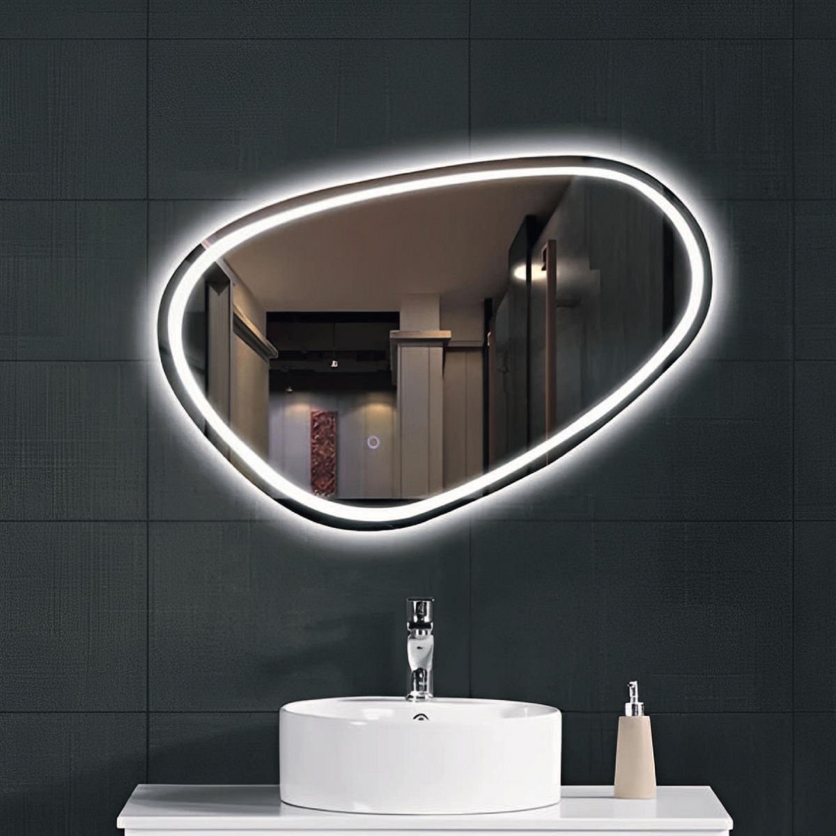 AMERICAN FURNITURE - Espejo LED 80x60 cm Montana