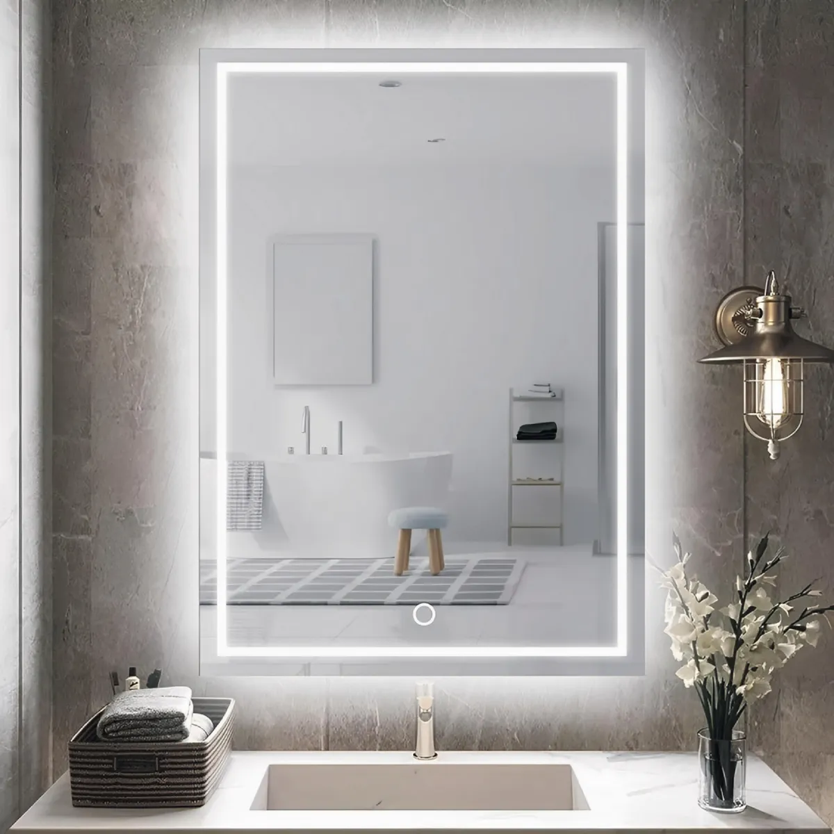 AMERICAN FURNITURE - Espejo LED 80X 60 cm Antonia