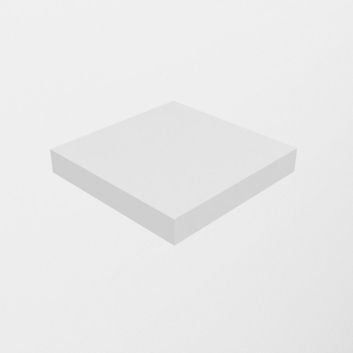 LUCANAS FURNITURE - Repisa Flotante de Melamina Blanco 25x25x3.8cm