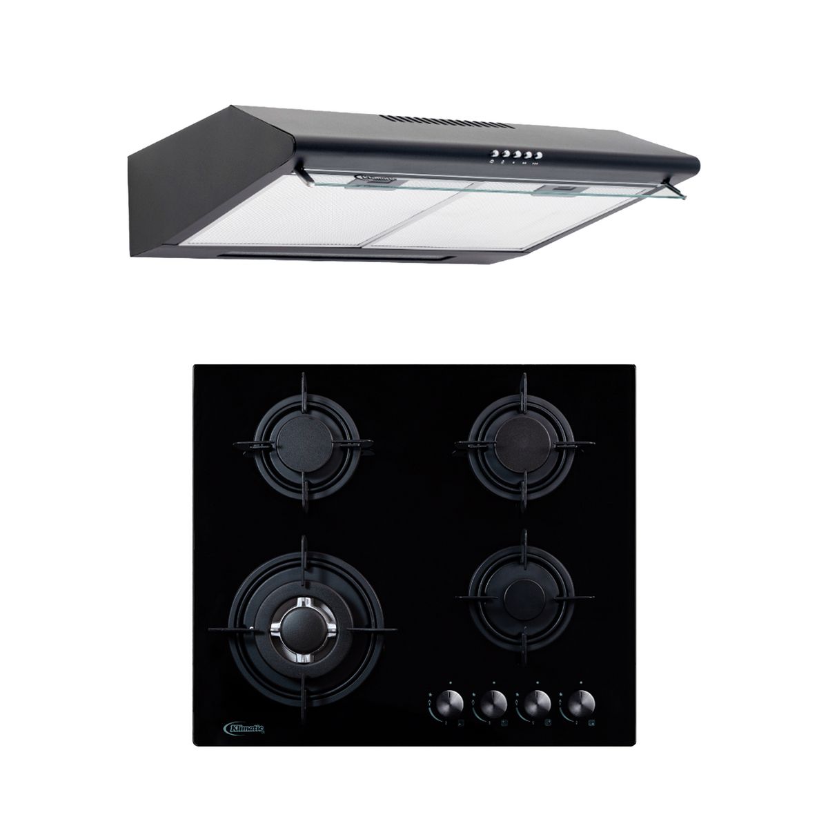 KLIMATIC - Combo Cocina Empotrable NINA 60 + Campana Extractora Lineal CK601NE Klimatic
